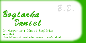 boglarka daniel business card