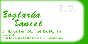 boglarka daniel business card